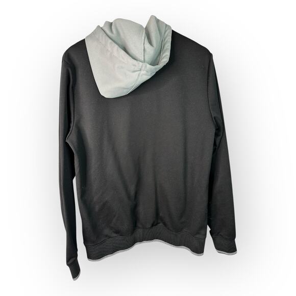 Joma Mens size Medium Crew II Zip Up Hoodie Black Gray White Soccer - Picture 2 of 8